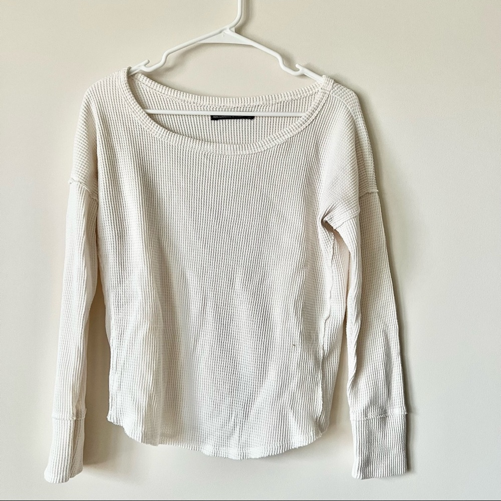 Abercrombie & fitch thermal waffle knit long sleeve